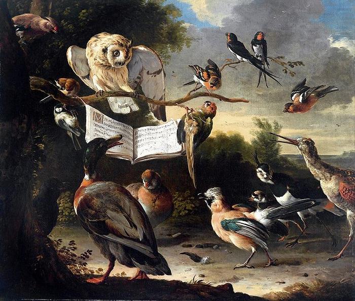 Melchior de Hondecoeter Das Vogelkonzert china oil painting image